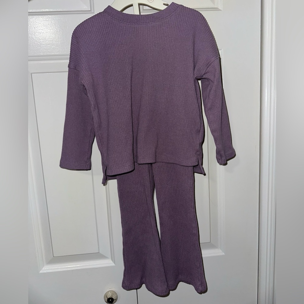 Cat & Jack Purple Ribbed Kids Matching Set